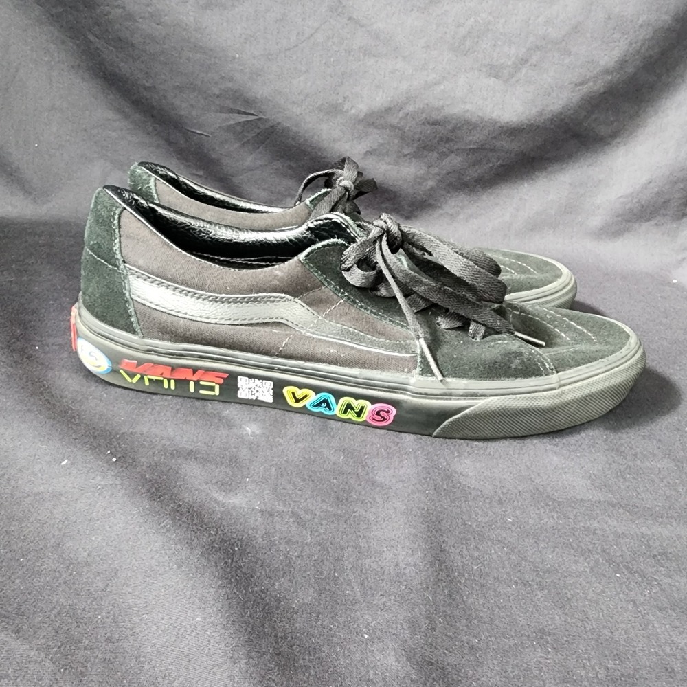 Vans Sk8-Low Disruptive Black‎ Suede Skate Shoes Sneakers Mens 8.5 Womens 10... - Picture 2 of 7